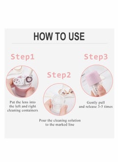 Excefore Portable Contact Lens Cleaner Case, Contact Lens Washer with Drawstring Manual Cleaner Machine for Daily Care Fast Cleaning Soft and Hard Contact Lenses (Rhine Green)  - Image 5