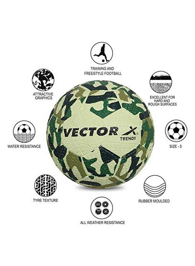 Vector X X Trendy Rubber Moulded Football | Training | Match | Sports | Playing | Practice | Multicolor | Size-5| - Image 3