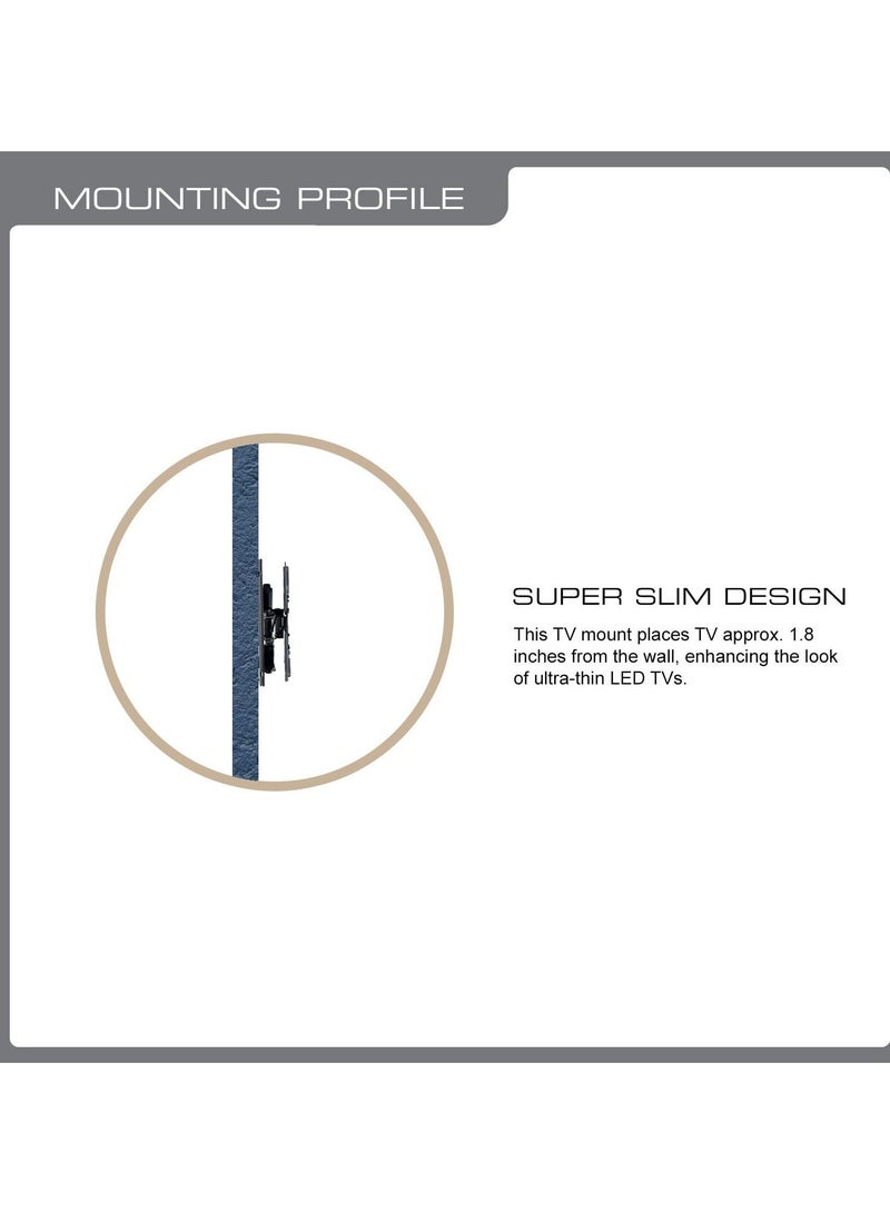 ELTRAZONE Qg-TM-022-Blk Articulating TV Wall Mount /15-27, Black, 13-27-Inch - Image 4