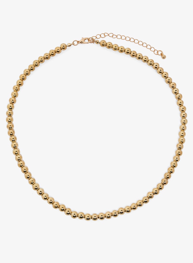 Ginger Gold Beaded Detail Necklaces - Image 2