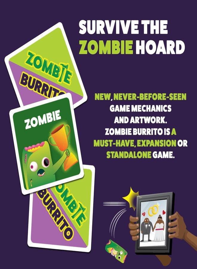 Exploding Kittens Zombie Burrito 3-6 Players - Ages 7+ - 15 Minutes to Play - Dodgeball Zombie Card Game - Party Game, Family Game Night, Kid and Adult Card Game - Image 3