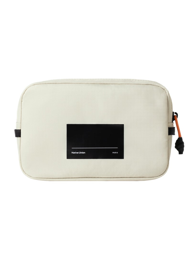 Native Union Active Organizer – Ultralight Tech & EDC Pouch, Water-Resistant Recycled Ripstop Fabric, Quick-Access Pocket, Exterior Loops, Travel & Everyday Carry Organizer - Sandstone - Image 3