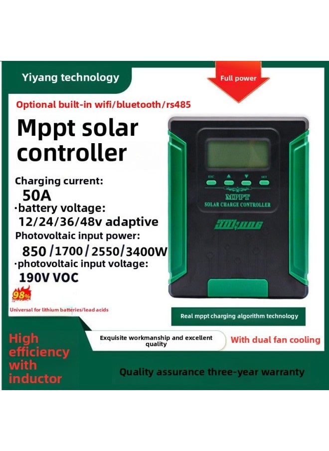 Mppt Solar Controlled Charger Module 12V24V36V48V Solar Controller Fully Automatic Universal Type-Color:Mppt 12v24v36v48v Universal 50a Upgraded Model