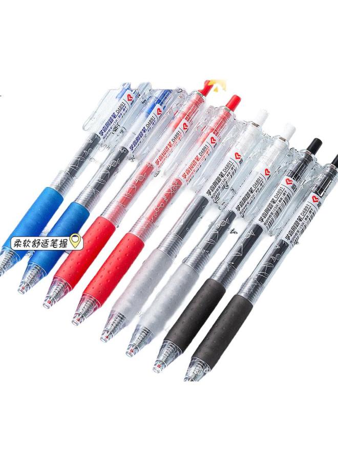 Aihao Retractable Gel Pen 0.5Mm Signature Pen For Exams, Quick-Drying Office Pen, Crystal Blue, 6 Pcs, D4891 - Image 1