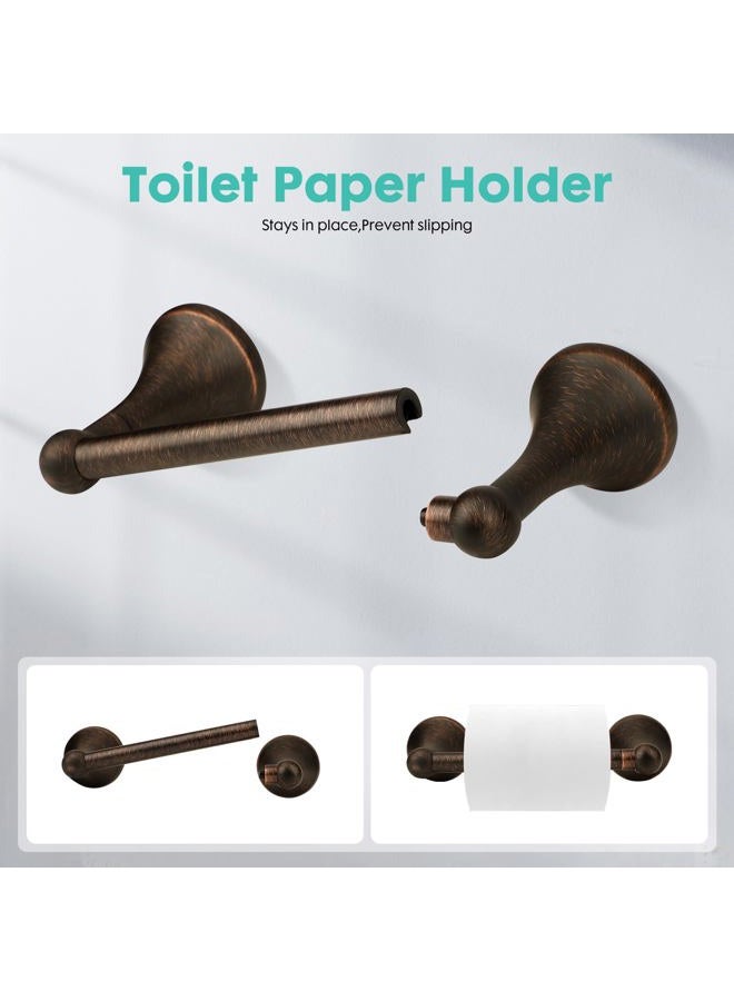 Ntipox Antique 4 Piece Bathroom Hardware Accessories Set Oil Rubbed Bronze,24 Inch Towel Bar Set with Double Post Pivoting Toilet Paper Holder,Towel Rack Set Vintage,Bathroom Towel Holder Set Bronze - Image 3