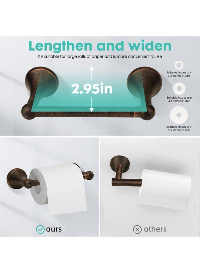 Ntipox Antique 4 Piece Bathroom Hardware Accessories Set Oil Rubbed Bronze,24 Inch Towel Bar Set with Double Post Pivoting Toilet Paper Holder,Towel Rack Set Vintage,Bathroom Towel Holder Set Bronze - Image 4
