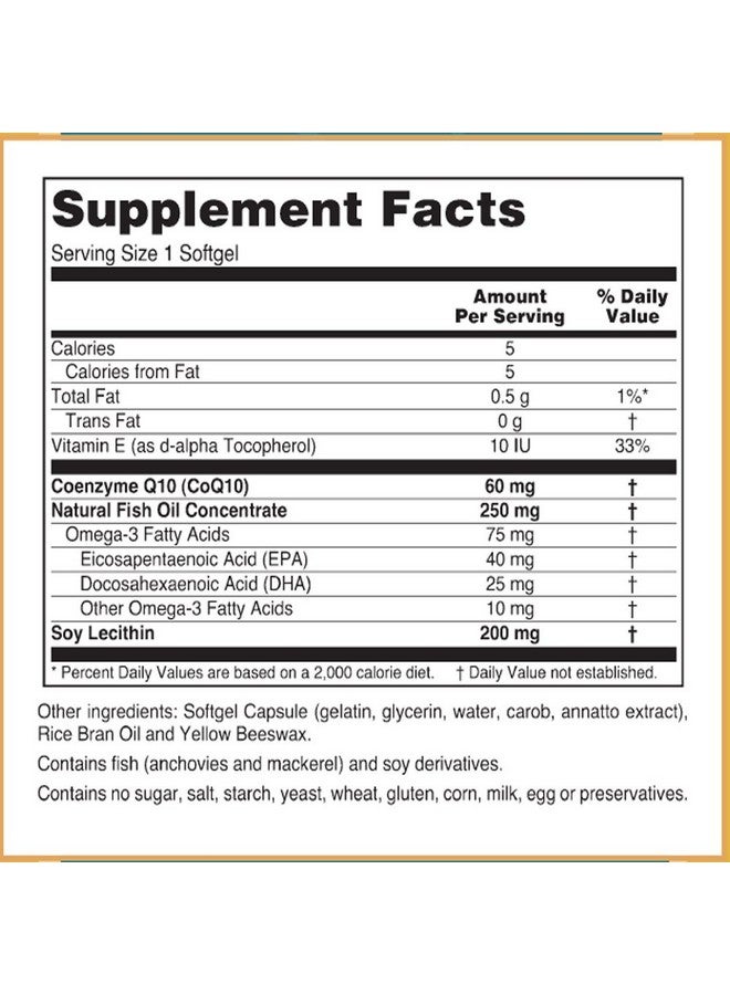 Baar Nature's Blessing CoQ10 with Omega-3 Fish Oil Softgels - Image 4