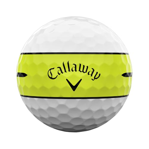 Callaway Golf Chrome Tour 360 Stripe Golf Ball Yellow - Image 3