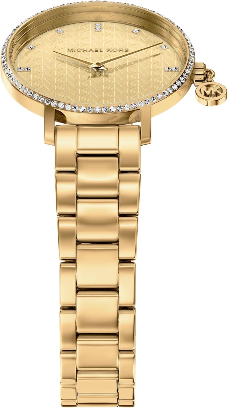 مايكل كورس Women Michael Kors Women's Pyper Two-Hand Gold-Tone Stainless Steel Watch MK7572 - Image 5