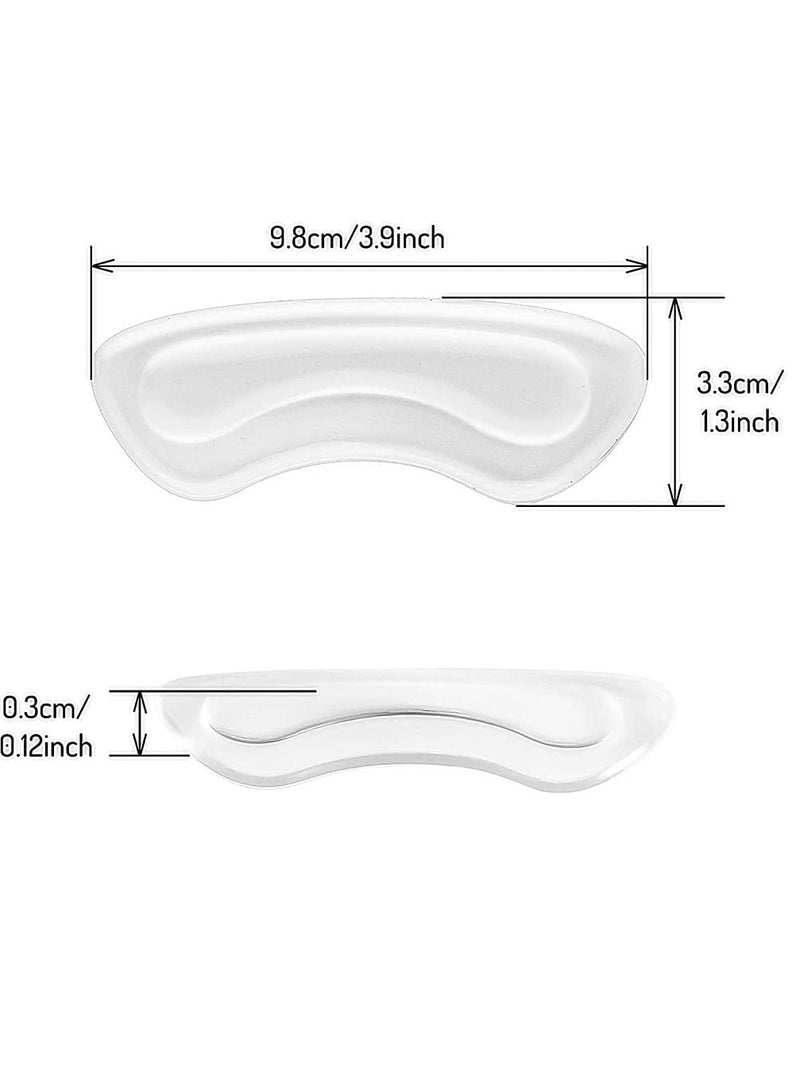 Heel Cushion Inserts, Clear Heel Cushion Pad Stickers Liner Self Adhesive High Heel Silicone Non Slip Shoe Cushion Pads Stickers, Foot Care Protector for Women and Girls 10 Pairs - Image 3