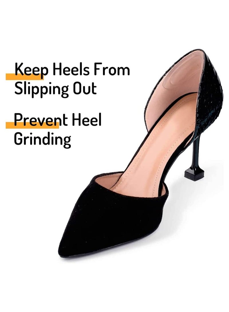 Heel Cushion Inserts, Clear Heel Cushion Pad Stickers Liner Self Adhesive High Heel Silicone Non Slip Shoe Cushion Pads Stickers, Foot Care Protector for Women and Girls 10 Pairs - Image 5