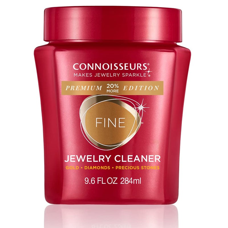 Connoisseurs Premium Edition Fine Jewelry Cleaner Solution for Gold, Diamonds, Platinum, and Gemstones - 9.6 fl oz - Restores Brilliance in Seconds - Image 1