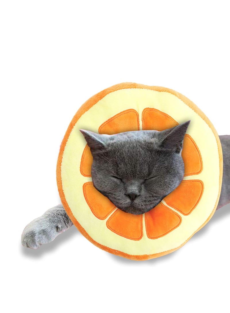 Generic Cat Cone Collar Soft, Pet Recovery Collar Neck Cone to Stop Licking for Cats & Kittens After Surgery, Cat Surgical Recovery Suit for Wound Cover, Puppy Dog & Rabbit Cone(Orange, M)  - Image 4