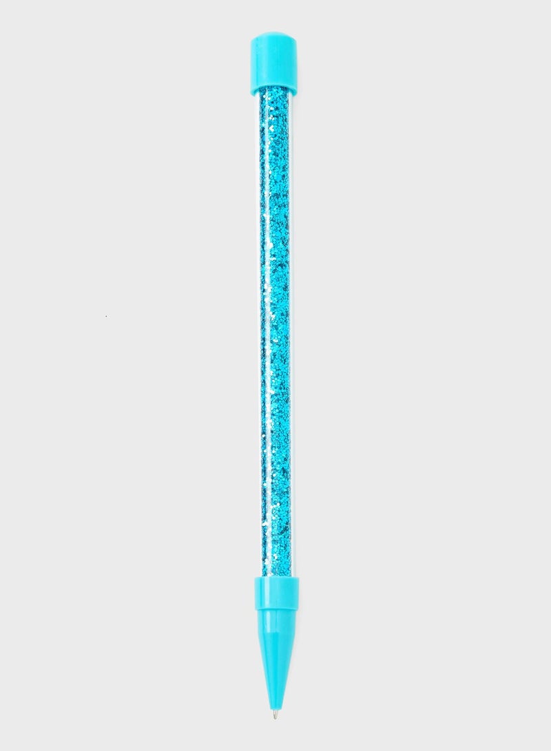 Claires Blue Glitter Pen Unique Design
