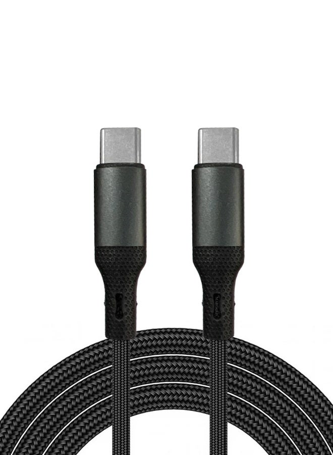 CATANES Fast USB-C to USB-C Cable Premium Braided Fast Charging and Data Transfer, PD Supported 1m - Black - Image 1