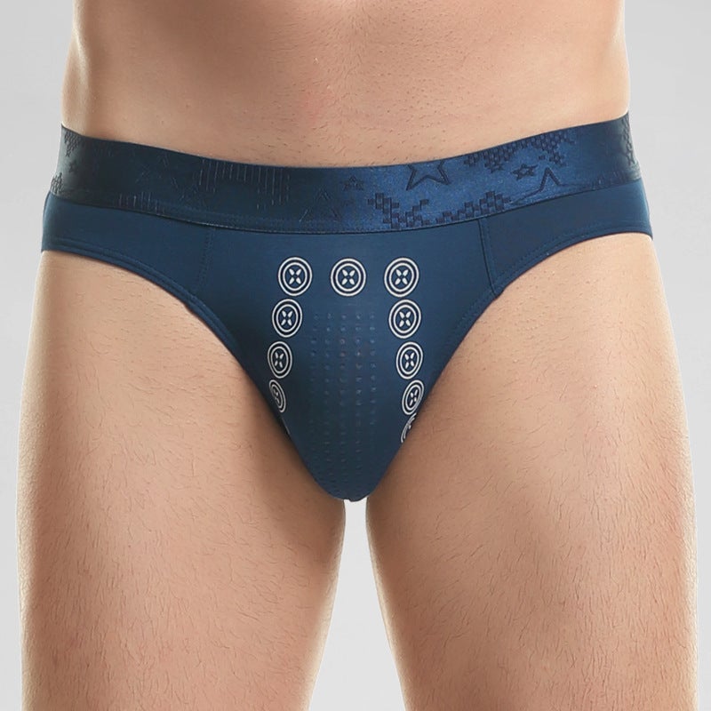 Mens Anion Underwear Mens Summer Thin Briefs Comfortable Breathable Sports Four-Corner Shorts Mid-Waist Underpants Jujube  - Image 5