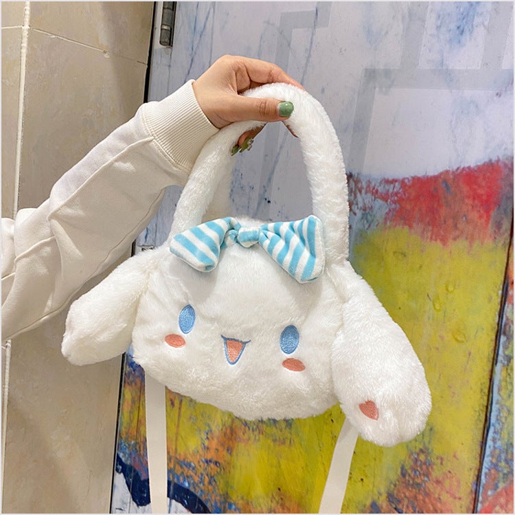 Plush Cinnamoroll Tote Sweet Kids Shoulder Bag Blue 