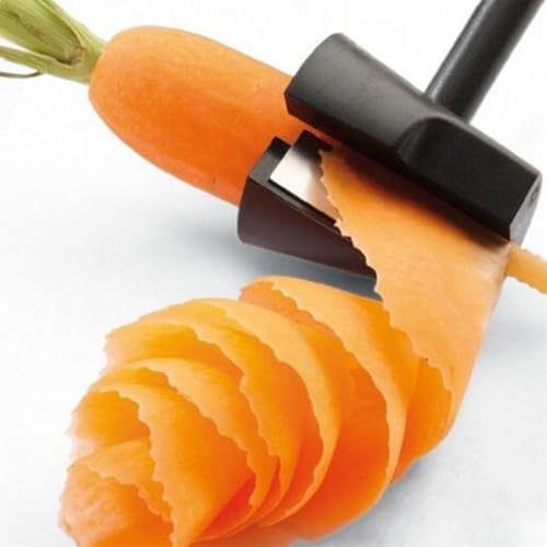 Much Hotter Vegetable Curler, Carrot Curler and Peeler, Spiral Shred Carving Slicer, Fruit Carving Tools,Kitchen Creative Cut Flower Tool,Rotatable Blade Peeler for Carrots, Potatoes, Cucumbe - Image 2