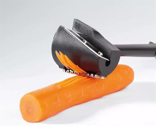 Much Hotter Vegetable Curler, Carrot Curler and Peeler, Spiral Shred Carving Slicer, Fruit Carving Tools,Kitchen Creative Cut Flower Tool,Rotatable Blade Peeler for Carrots, Potatoes, Cucumbe - Image 3