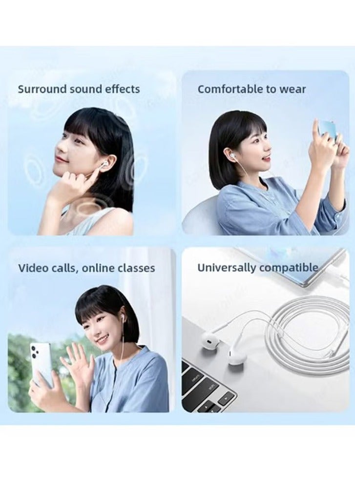 Oteeto Lightning Wired Headphones Semi In Ear HiFi Bass Music Earbuds Handfree Earphones Type-C 3.5mm With Mic For Samsung Xiaomi iPad - Image 5