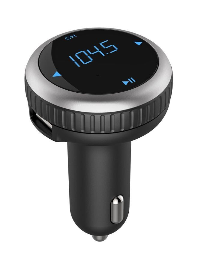 NIBEMINENT Car Rotatable Bluetooth MP3 FM Transmitter BT69 Black/Silver 