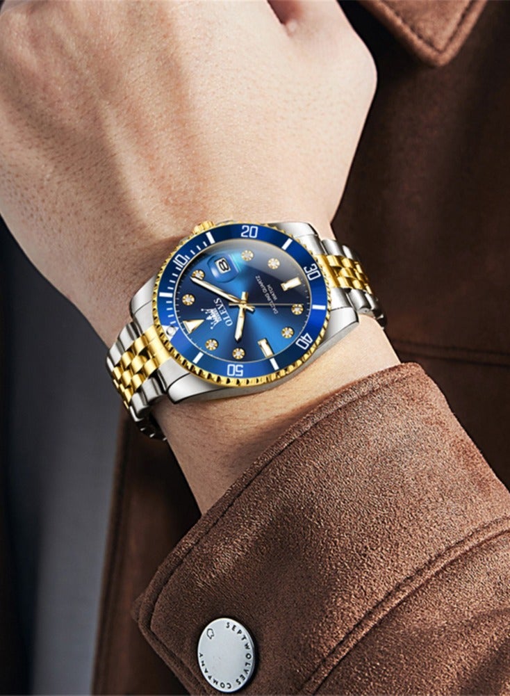 OLEVS Top Brand Original Men Quartz Watch Waterproof Watch for Men Stainless Steel Quartz Men Luxury Watch Luminous Wristwatch - Image 4