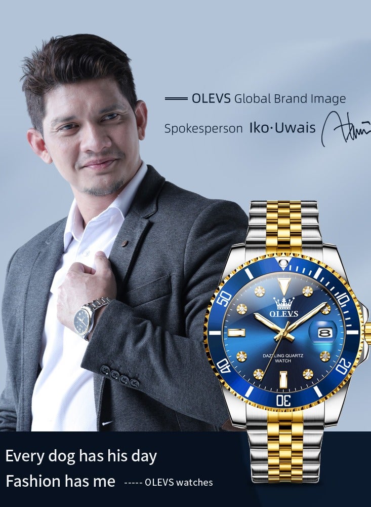 OLEVS Top Brand Original Men Quartz Watch Waterproof Watch for Men Stainless Steel Quartz Men Luxury Watch Luminous Wristwatch - Image 5