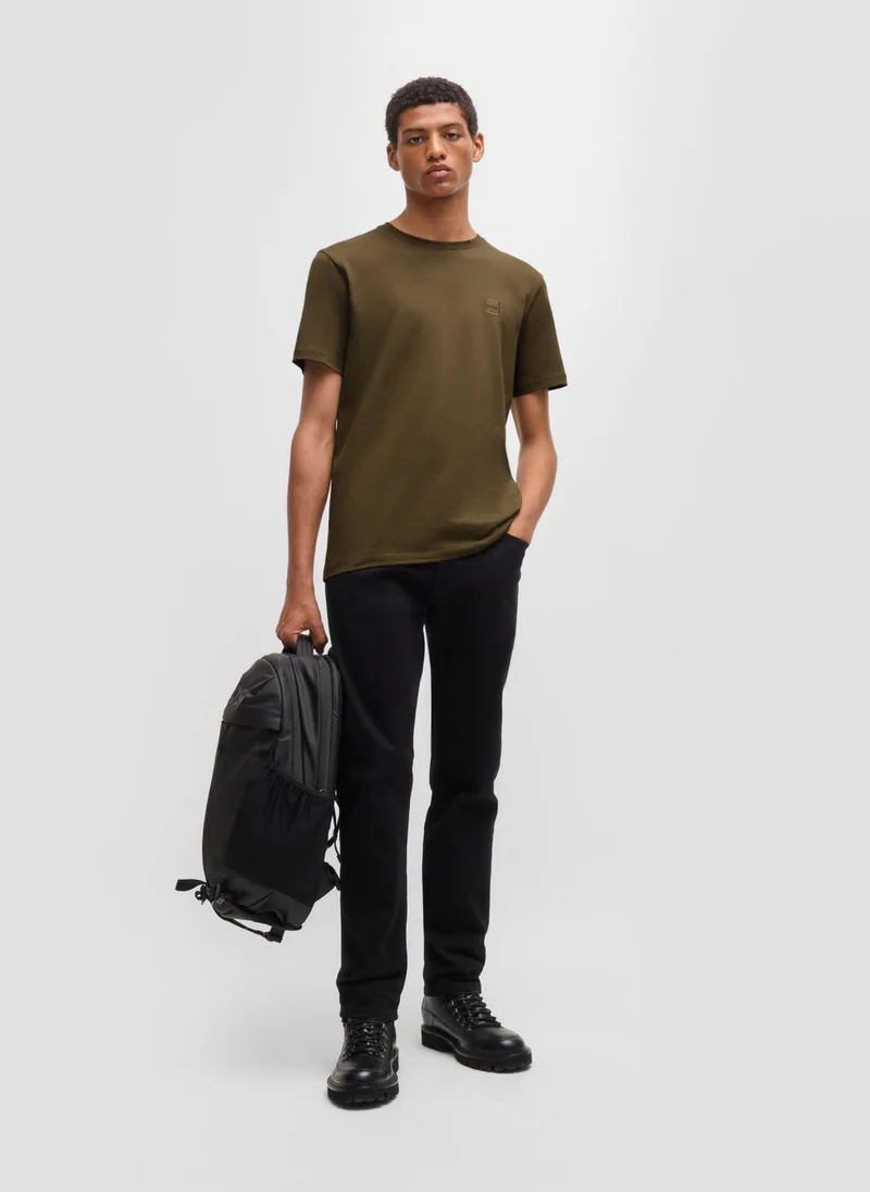BOSS Cotton-jersey T-shirt with logo patch