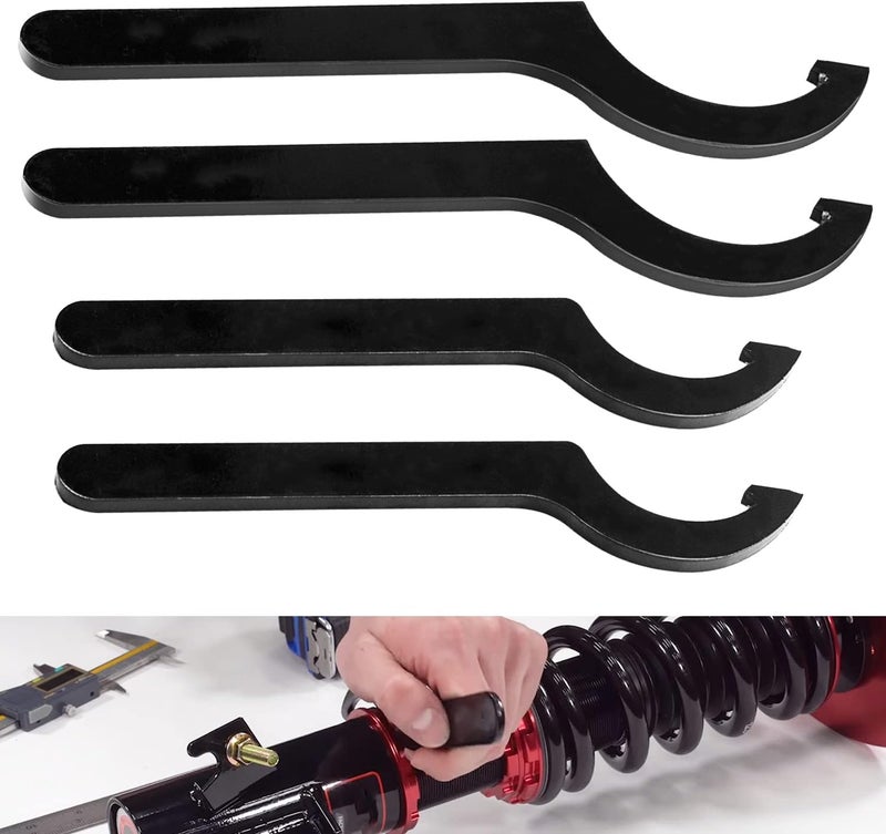Mekar Coilover Adjustment Tool Compatible for Coilovers - K Sport, Skunk 2, Apexi, Megan Racing - 2 Large Steel Spanner Wrenches + 1 Small Wrench - Image 1