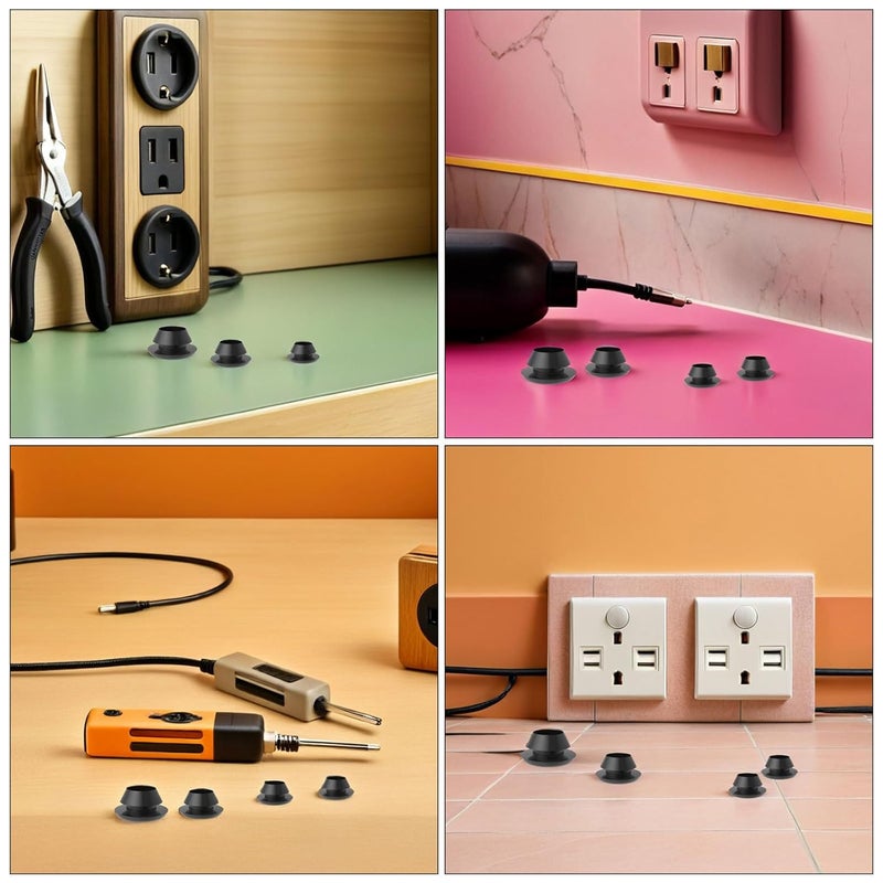 BETOOKY مجموعة من 7 أحجام من الحلقات المطاطية لتوصيل الأسلاك الكهربائية وكابلات السيارات - Image 4