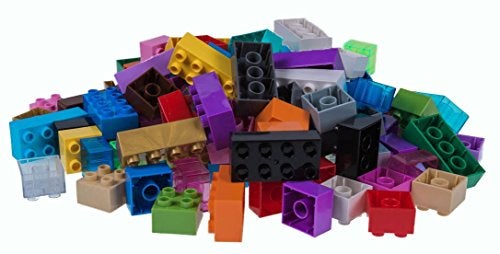 Strictly Briks Building Toy Big Blocks Compatible with Lego Duplo Set for Toddlers Kids Creative Play Learning 108 SetSolid Clear Rainbow - Image 5
