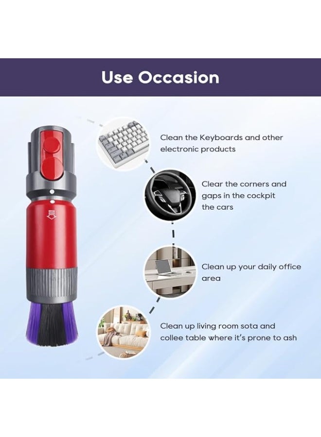 bbdd Traceless Scratch-Free Dusting Brush Hose for Dyson V7 V8 V10 V11 V12 V15 Gen5 Cordless Vacuum Cleaner Dust Removal Soft Brush Hose Attachments Accessories for Dyson Vacuum - Image 3