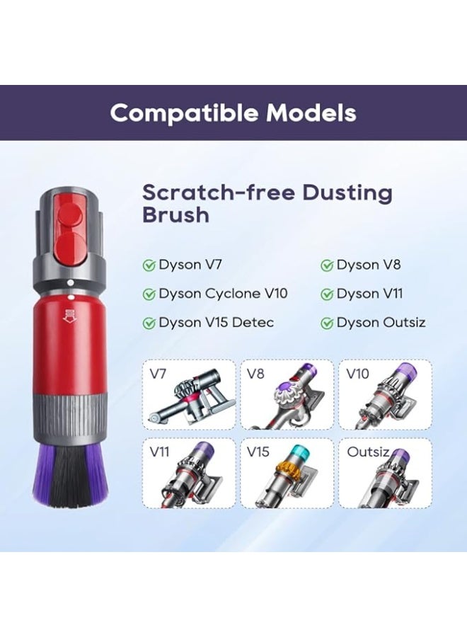bbdd Traceless Scratch-Free Dusting Brush Hose for Dyson V7 V8 V10 V11 V12 V15 Gen5 Cordless Vacuum Cleaner Dust Removal Soft Brush Hose Attachments Accessories for Dyson Vacuum - Image 2