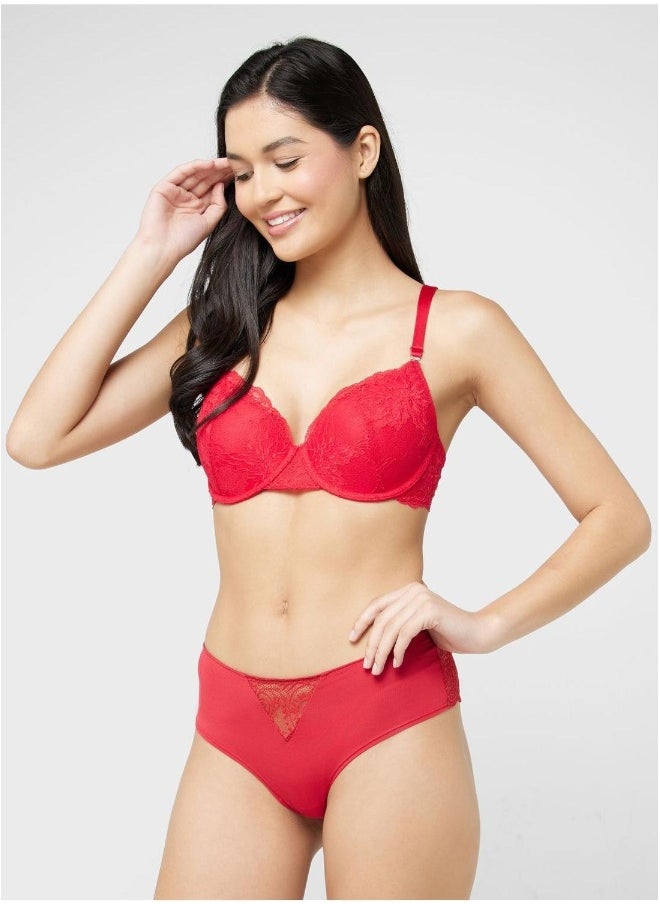 La Senza Lace Detail High Leg Brief  - Image 1