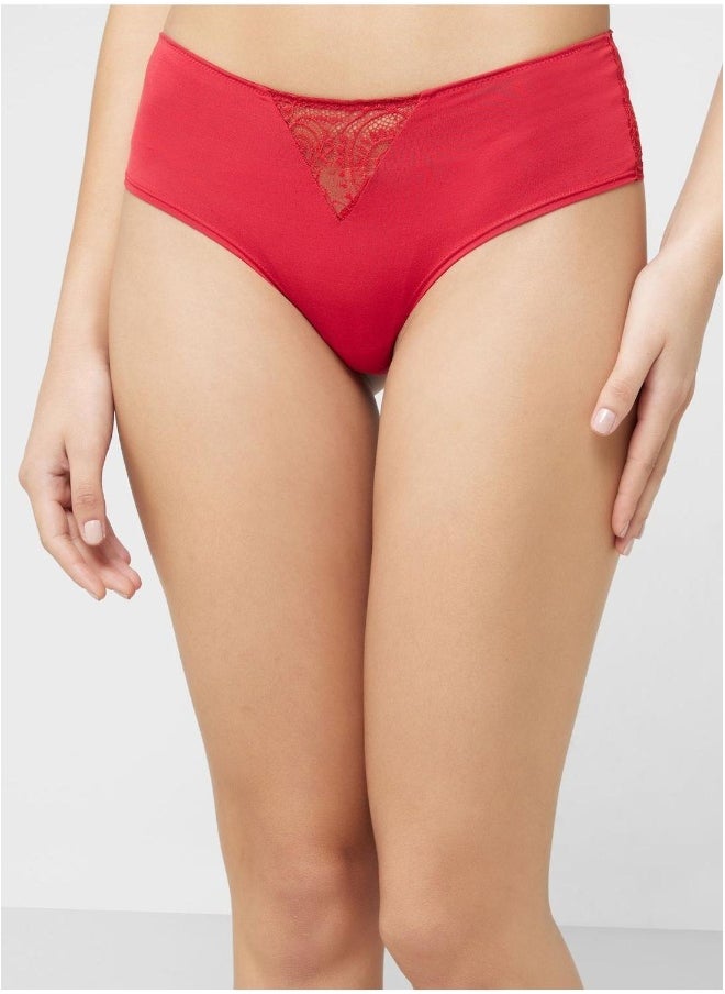 La Senza Lace Detail High Leg Brief  - Image 2