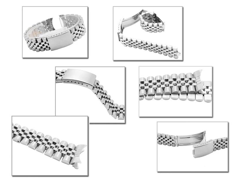 Bluejw Replacement Stainless Steel Watch Strap for Apple Watch – 13mm 17mm 19mm 20mm Solid Metal Jubilee Style Bracelet Band - Image 5