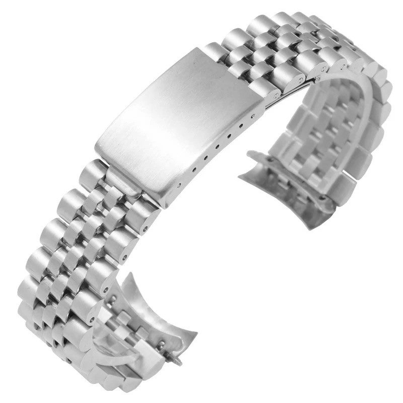 Bluejw Replacement Stainless Steel Watch Strap for Apple Watch – 13mm 17mm 19mm 20mm Solid Metal Jubilee Style Bracelet Band - Image 1