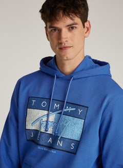 TOMMY JEANS Print Drawstring  Pull Over Hoodie  - Image 3