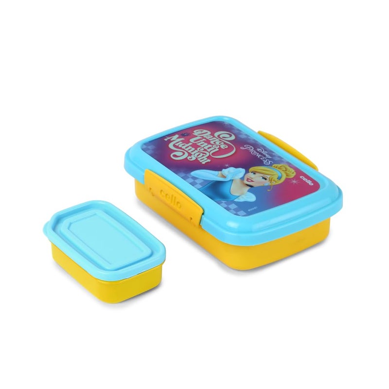 Cello CELLO Lunch On Disney Princess Gift Set Insulated Lunch Box & Water Bottle for Kids Set of 2, Yellow | Leak Proof | Easy to Clean | Ideal for School, Picnic  - Image 2