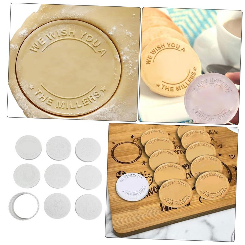 9pc Christmas Cookie Stamp Set Holiday Biscuit Molds Baking Tools - Image 4