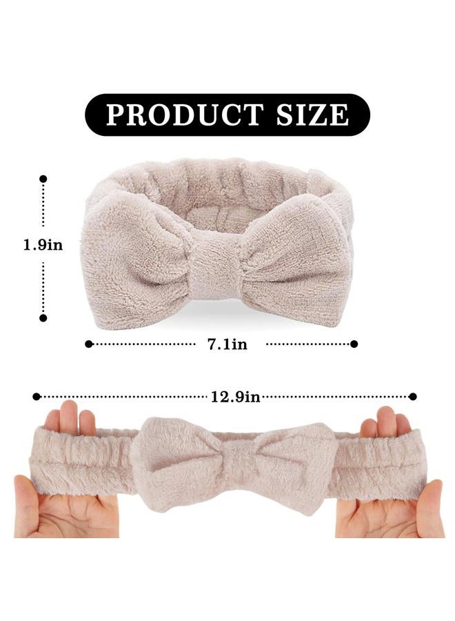 LADES Facial Headband - Terry Cloth Headbands for Face Washing,Skin Care,Makeup,Bow Spa Hair Headband for Washing Face - Image 5