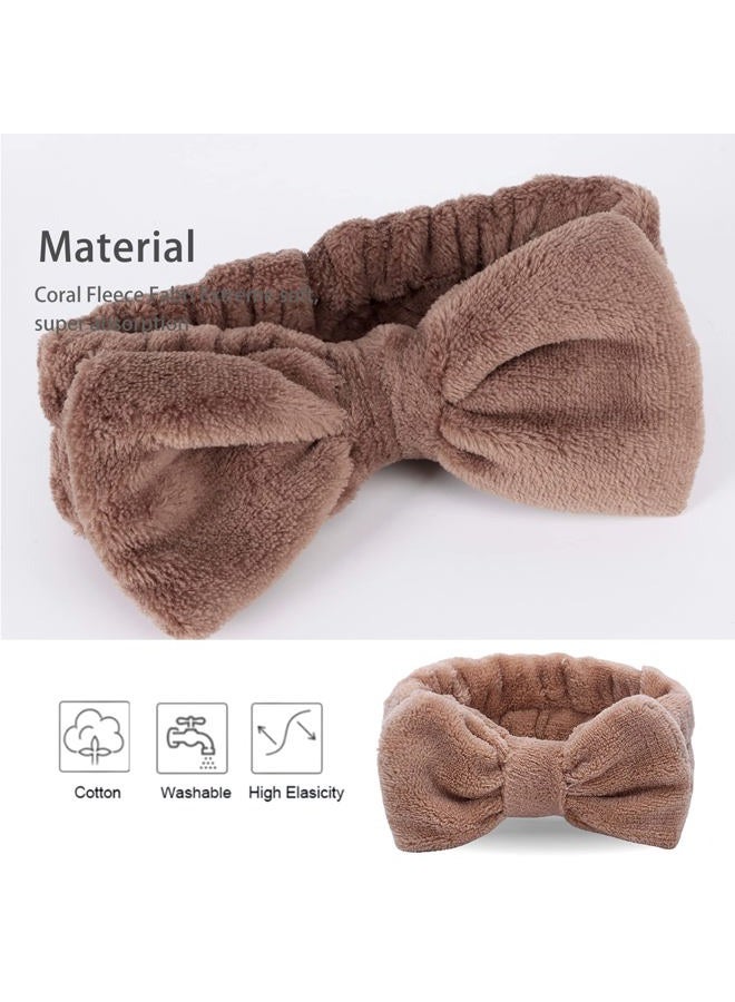 LADES Facial Headband - Terry Cloth Headbands for Face Washing,Skin Care,Makeup,Bow Spa Hair Headband for Washing Face - Image 3