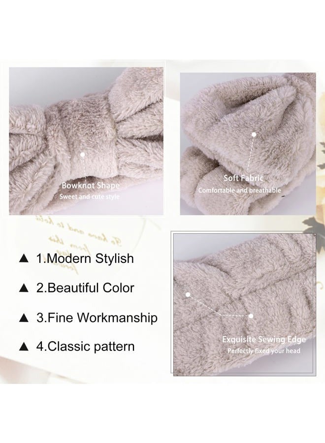 LADES Facial Headband - Terry Cloth Headbands for Face Washing,Skin Care,Makeup,Bow Spa Hair Headband for Washing Face - Image 2