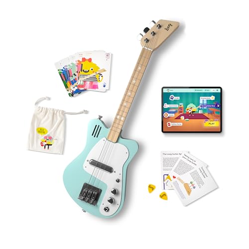 Loog Mini Electric kids Guitar for Beginners builtin Amp Ages 3 Learning App and Lessons Included - Image 1