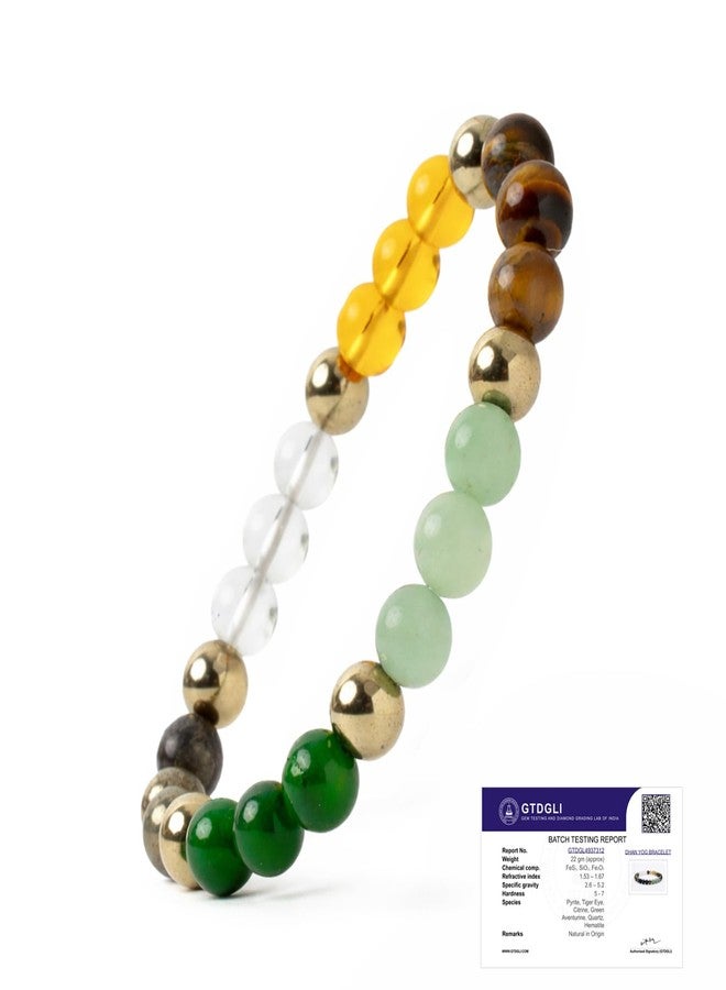 Astrotalk Dhan Yog Bracelet | Attracts Wealth & Financial Prosperity | Pyrite, Citrine, & Aventurine | Astrology Dhanyog Bracelet for Men & Women | Certificate of Authenticity - Image 1
