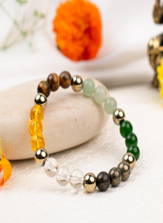 Astrotalk Dhan Yog Bracelet | Attracts Wealth & Financial Prosperity | Pyrite, Citrine, & Aventurine | Astrology Dhanyog Bracelet for Men & Women | Certificate of Authenticity - Image 2