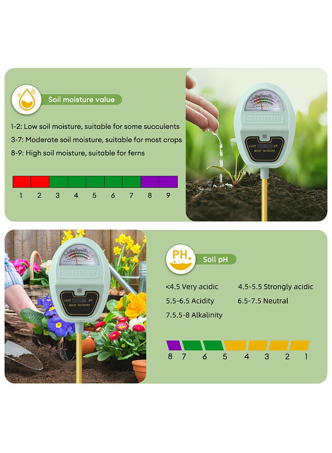 Generic 4 in 1 Digital LCD Soil pH Meter Soil Fertility Moisture Light Nutrient Detector 90° Foldable Plant Cultivation Garden Tools  - Image 4