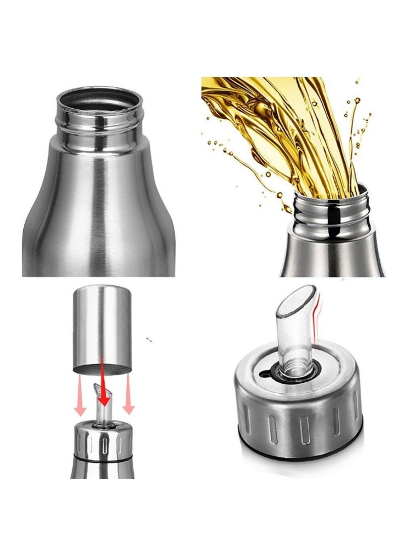 TOPHAVEN TOPHAVEN Olive Oil Dispenser Bottle Oil Pourer Dispensing Bottles Stainless Steel Olive Oil Dispenser Leakproof Kitchen Oil & Vinegar Cruet (1200 ML) (02)  - Image 5