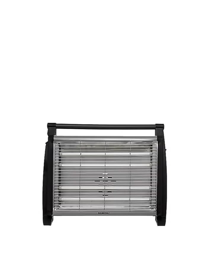 كومتيل سخان كهرباء 4 شمعة، 2000 وات من كومتيل توفر هذه الدفاية درجة حرارة سهل الاستخدام ويحتوي على 4 شموع للتسخين مناسبة على الفور وتعد رائعة لأي منطقة داخل المنزل ومقبض هالوجين لسهولة الإمساك به.- لون اسود - Image 1