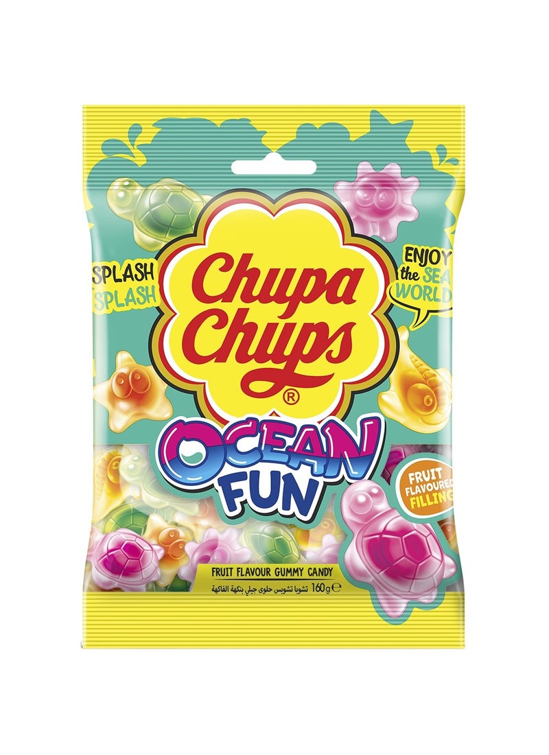 Chupa Chups Ocean Fun Gummy Jelly Candy with Fruit Flavoured Filling - Image 1